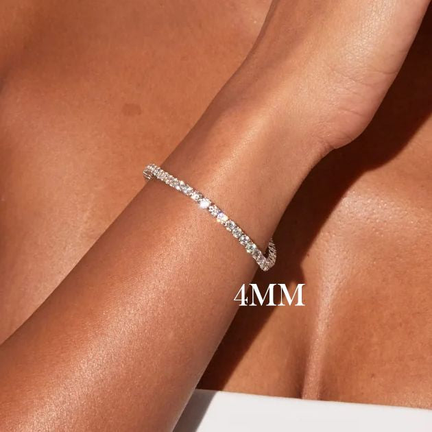 1-5MM Certified VVS1 Round Cut Moissanite Tennis Bracelet