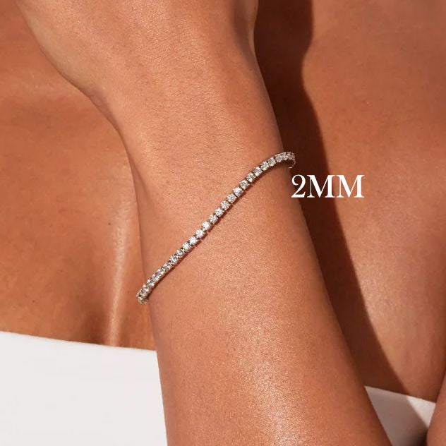 1-5MM Certified VVS1 Round Cut Moissanite Tennis Bracelet