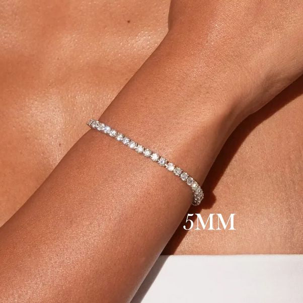 1-5MM Certified VVS1 Round Cut Moissanite Tennis Bracelet