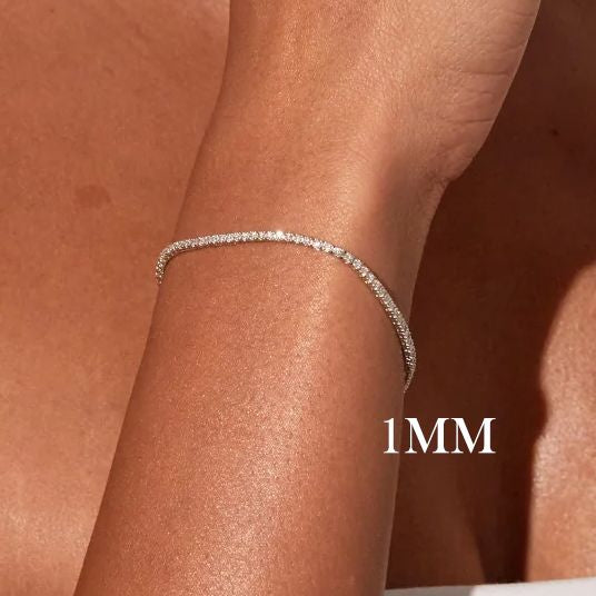 1-5MM Certified VVS1 Round Cut Moissanite Tennis Bracelet
