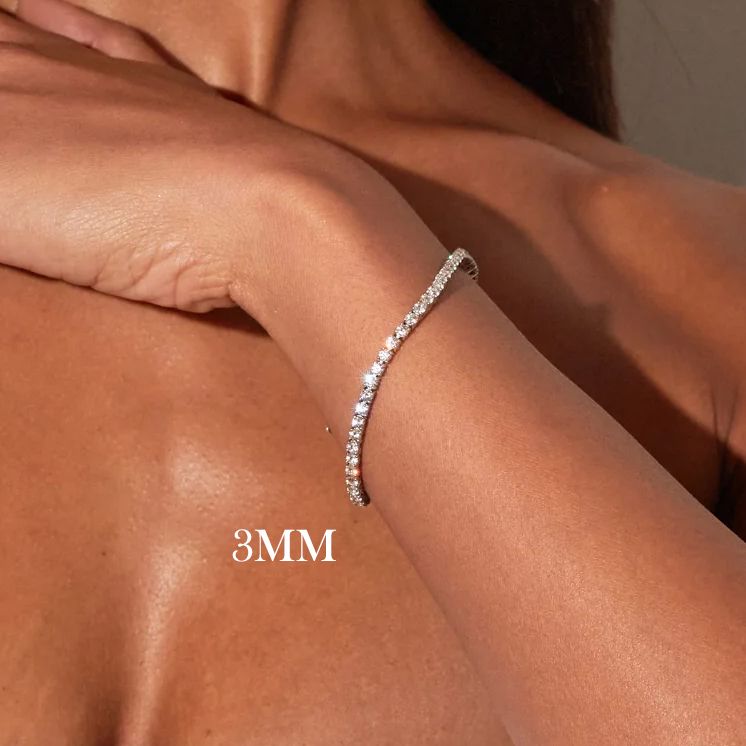 1-5MM Certified VVS1 Round Cut Moissanite Tennis Bracelet