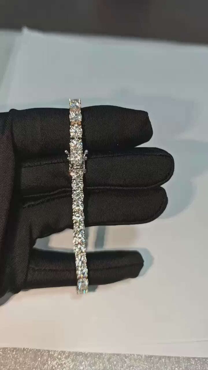 1-5MM Certified VVS1 Round Cut Moissanite Tennis Bracelet